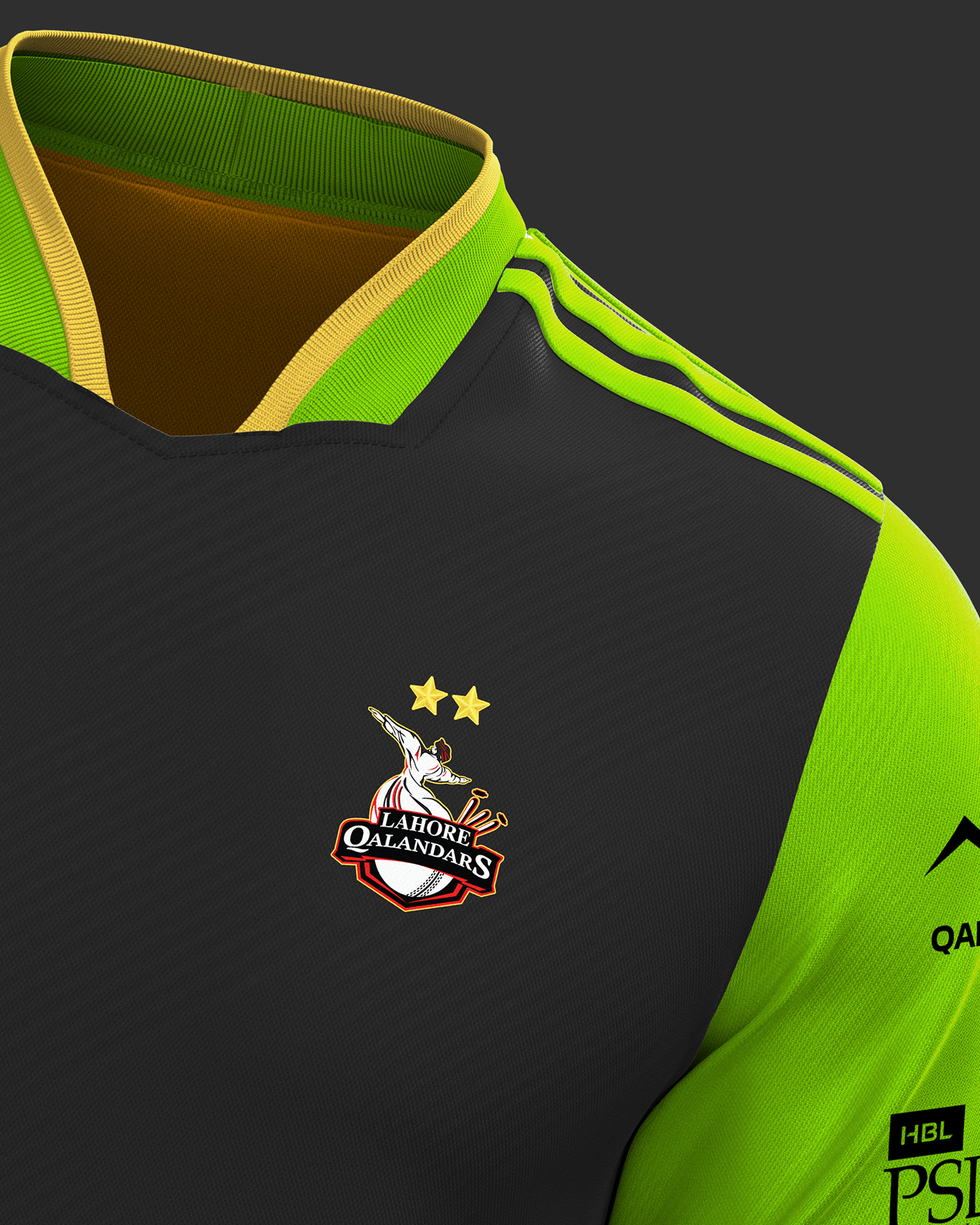 Sports Uniform Cricket Jersey Design Lahore Qalandars Sports Kit Design designer graphics HBL PSL LQ Pakistan Super League