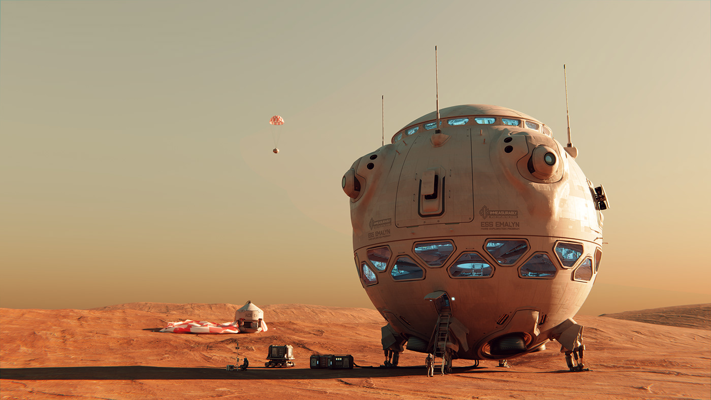 3D future futuristic mars sci-fi science fiction Scifi Space  spaceship