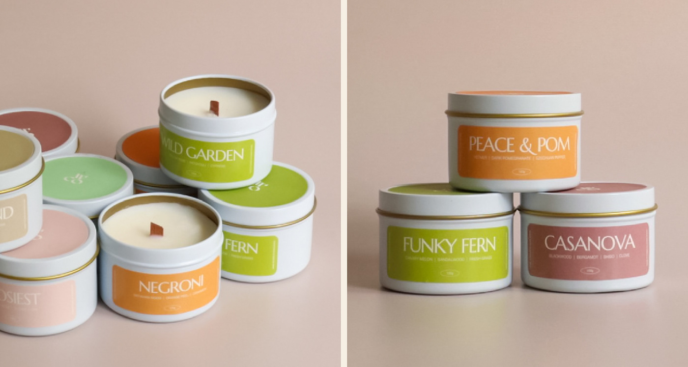 branding  candle indonesia logo Logo Design organic Packaging packaging design visual identity