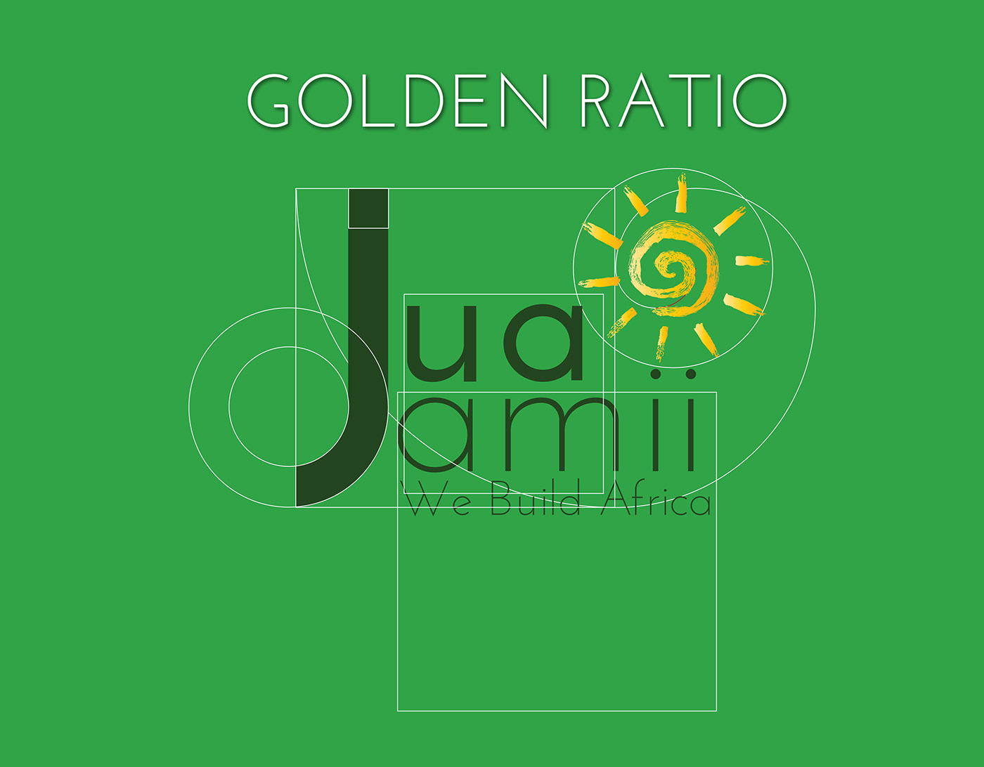 Jua Jamii's logo built with Golden ration.