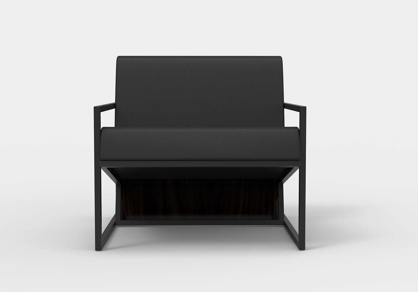 shadow black matte chair lounge Lounger dark furniture