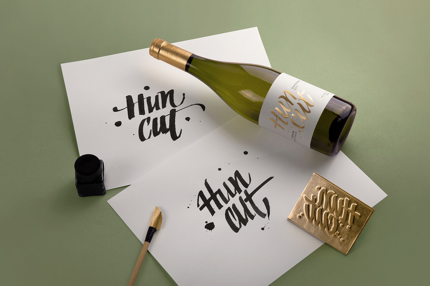 wine Label hotfoil letterpress cut Photography 