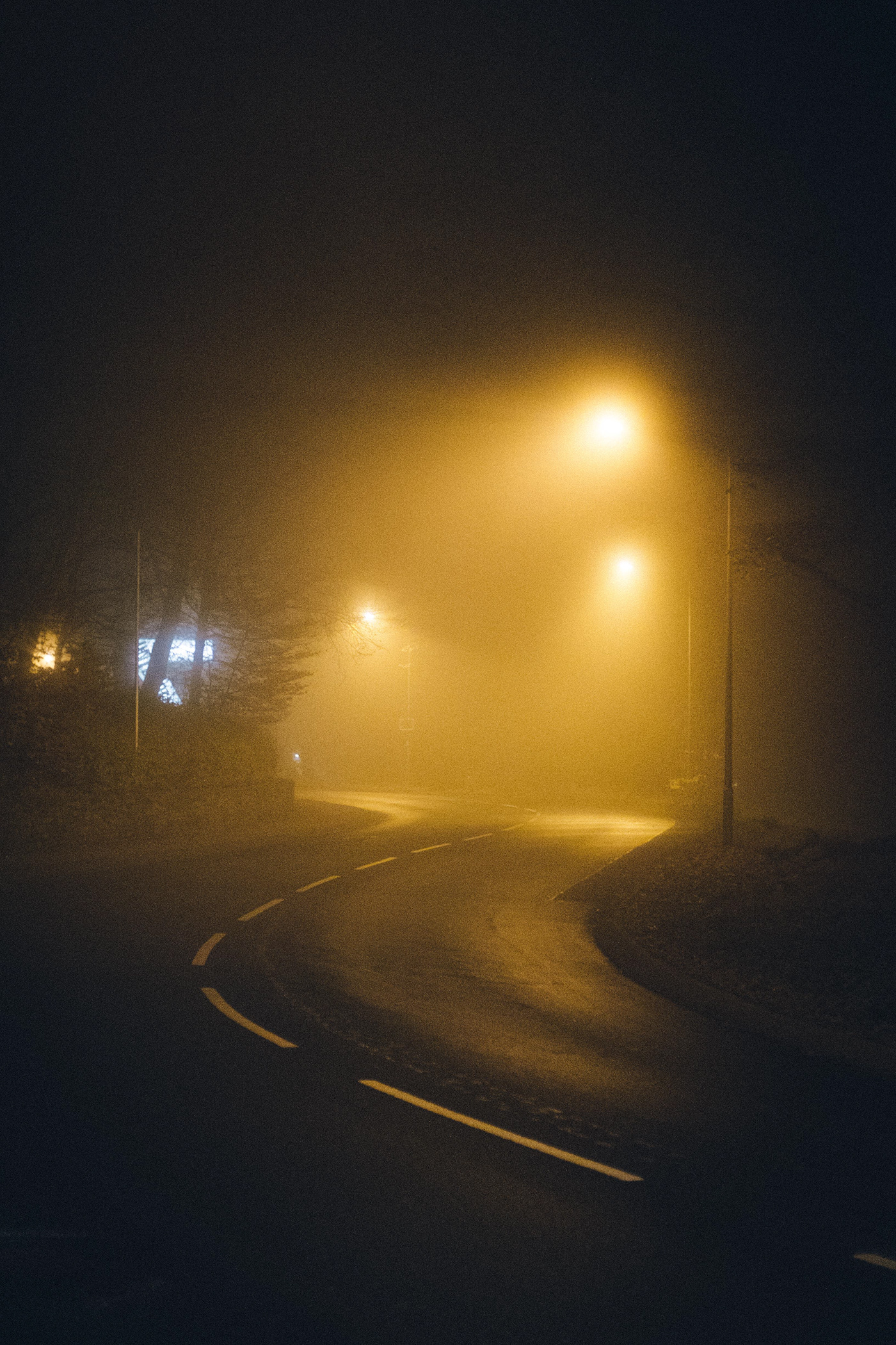 dark fog fujifilm Moody night Photography  shadow Street taunus Wiesbaden