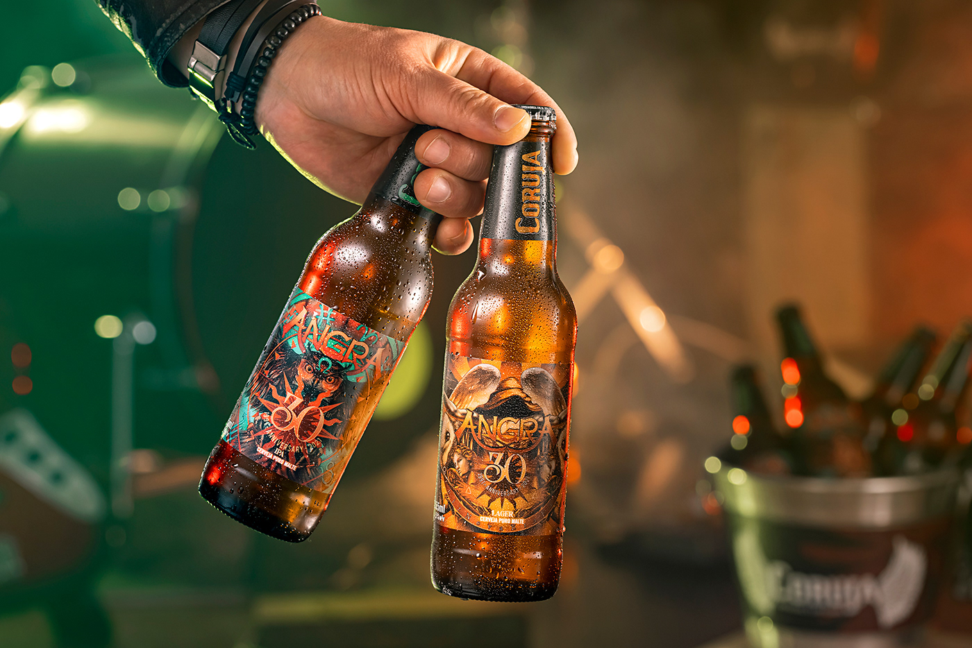 angra beer Beer Packaging Cerveja cerveza metal Photography  rock Studio Photography