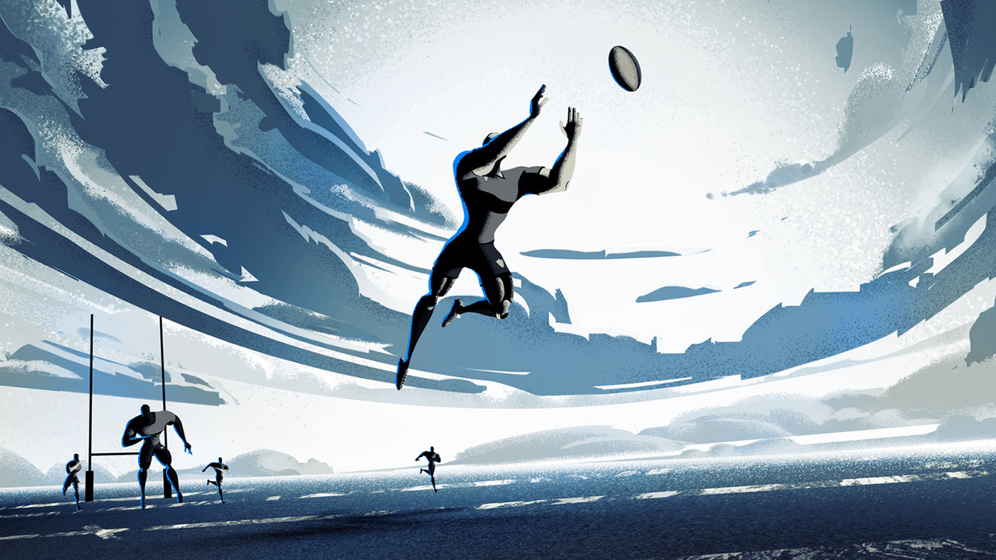 2D Animation cell animation ILLUSTRATION  Mascots Rugby rugby league Sky Sports sport super league title sequence