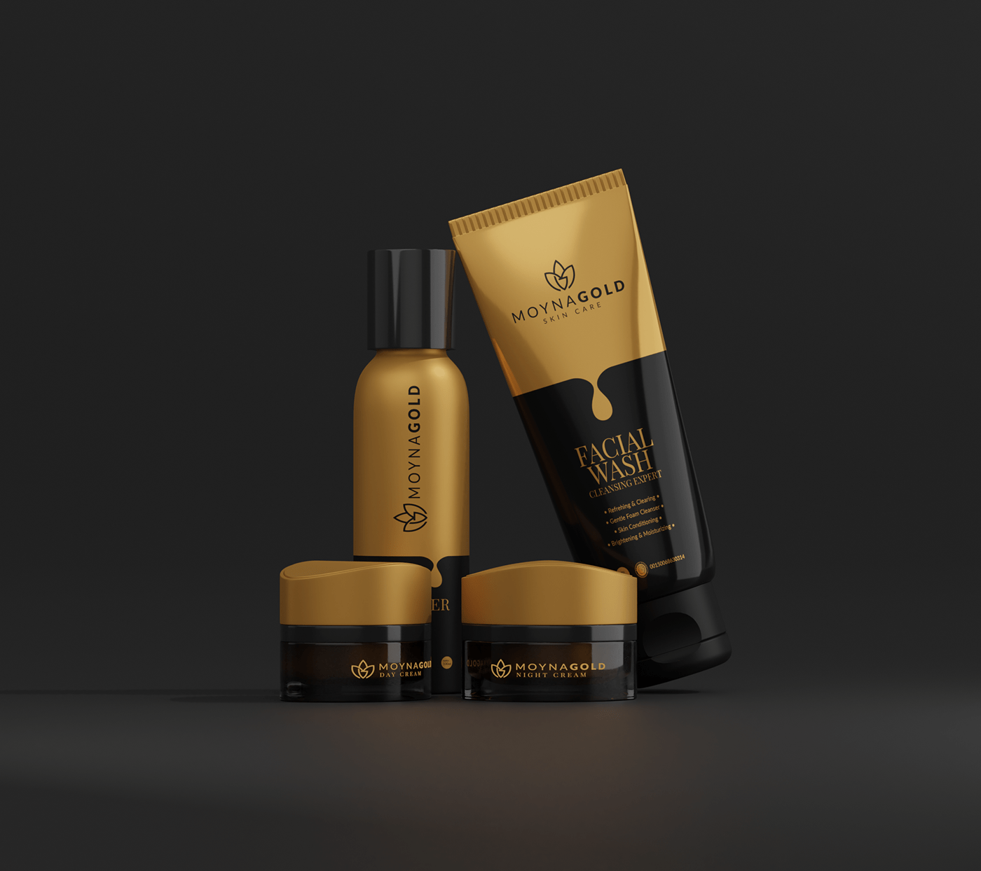 brand branding  Cosmetic Desain Kemasan  design gold graphic Kemasan Kosmetik Packaging