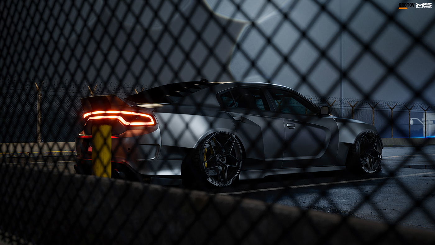3D Auto automotive   car Cars CGI dodge Render rendering Vehicle
