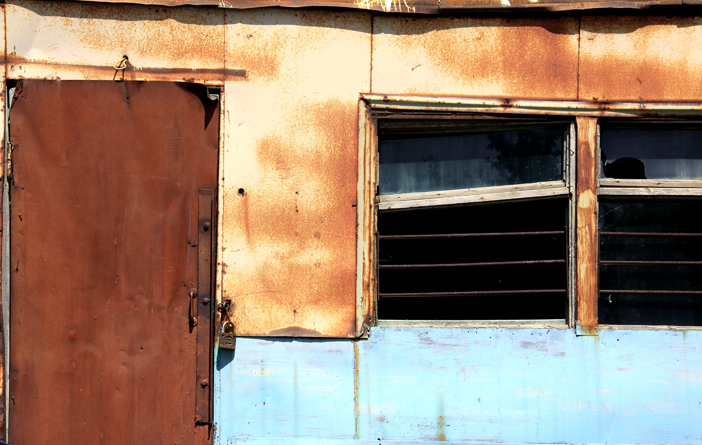 iron Doors rust corrosion old steel structures Yerevan Armenia