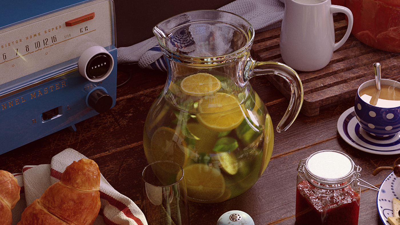 breakfast healthy drink jam juice CGI 3dart digital MORNING
