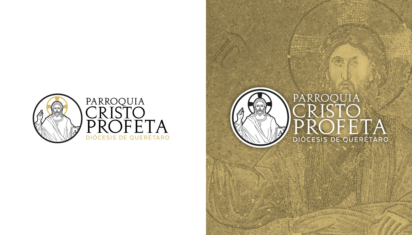 Logotipo para la parroquia Cristo Profeta de la diócesis de Querétaro 