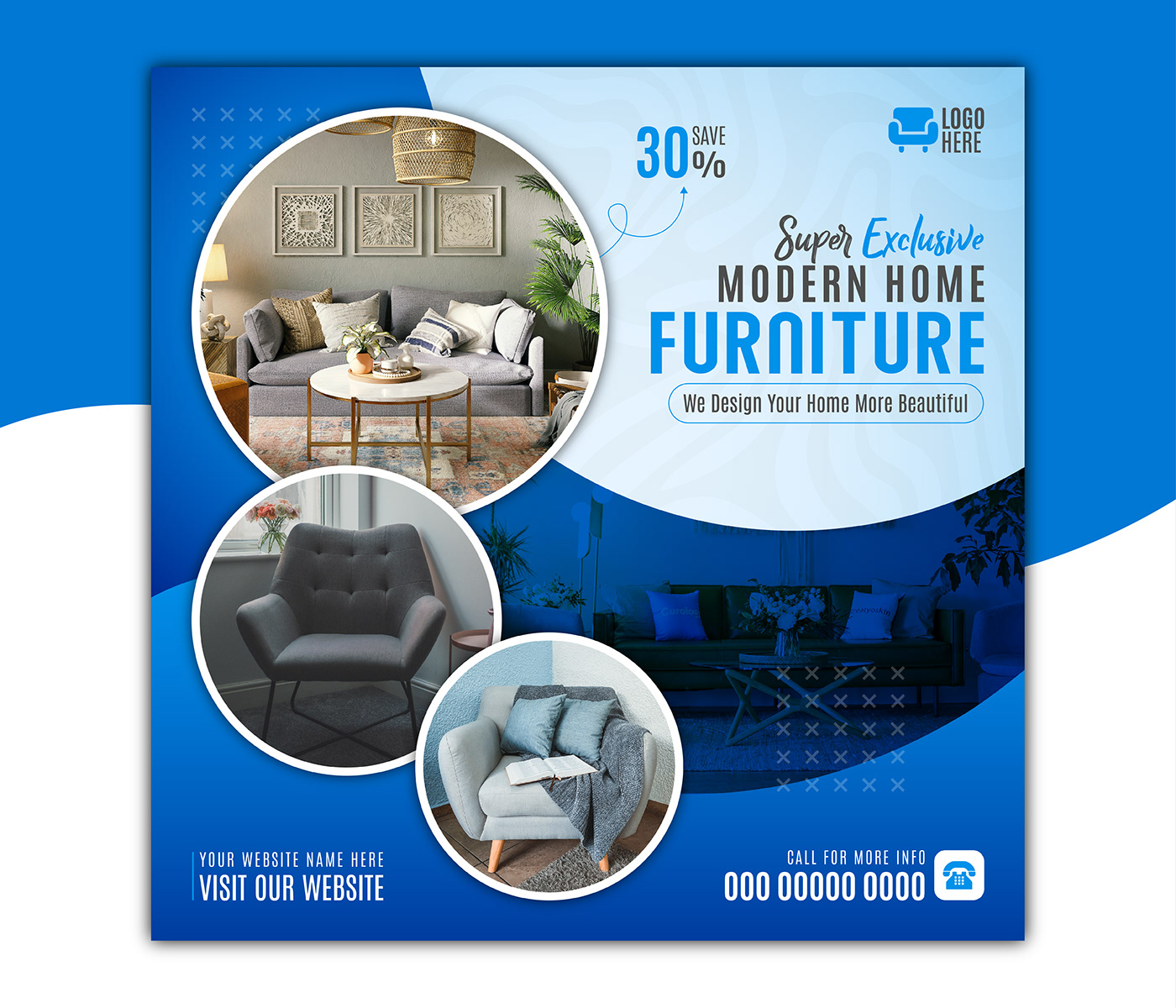 sale Social media post Advertising  marketing   business home decor furniture sofa design banner
