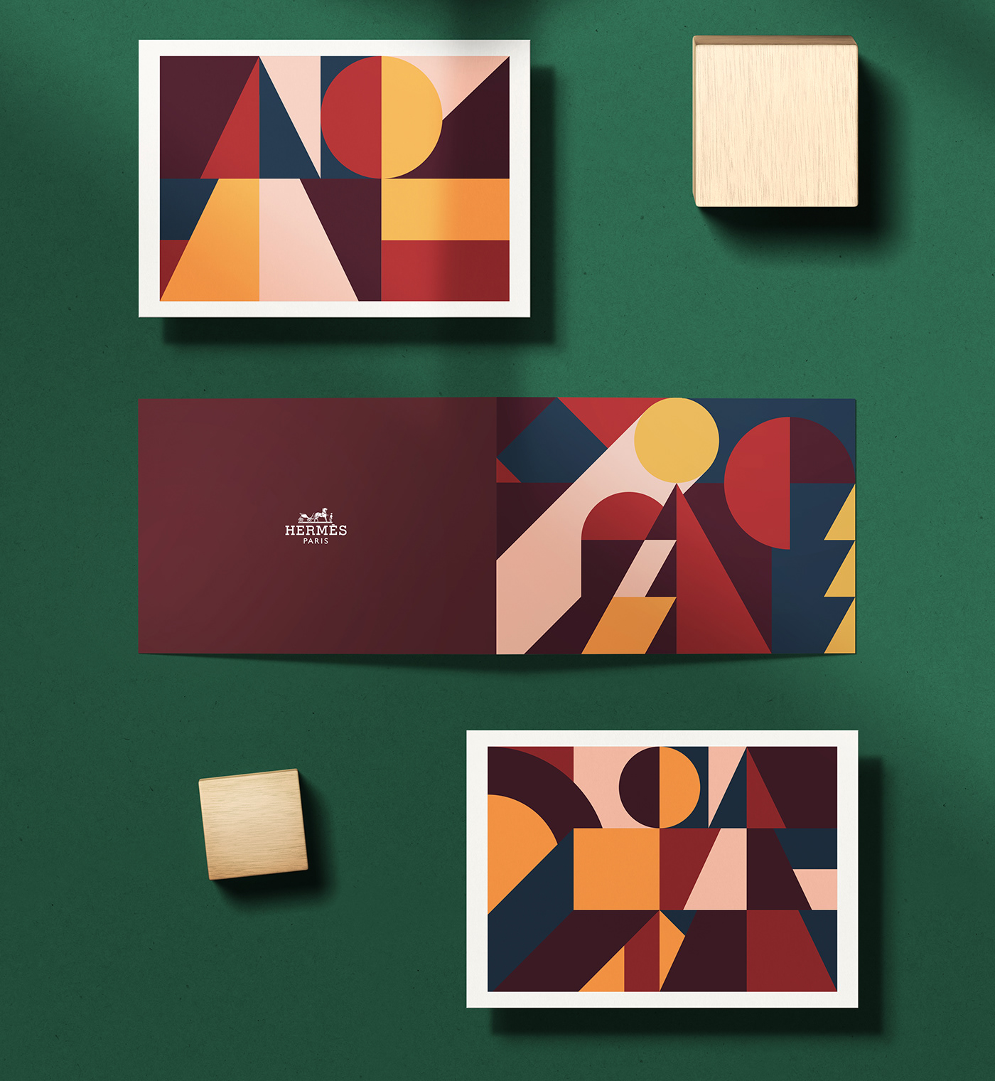 Invitation Mockup inspire adobe ILLUSTRATION  minimalistic geometric pantone simple card