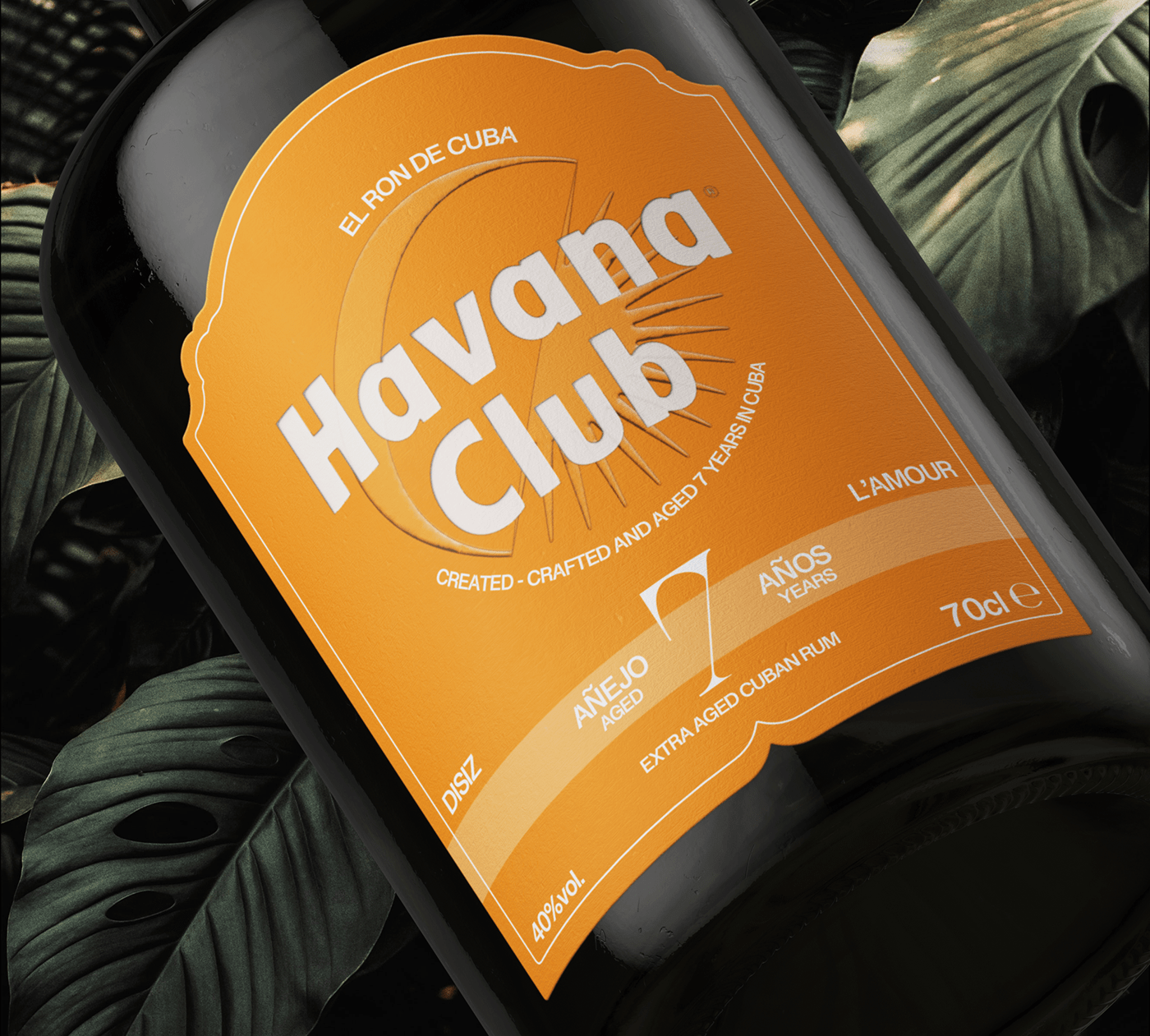 Havana Club disiz Packaging visual identity