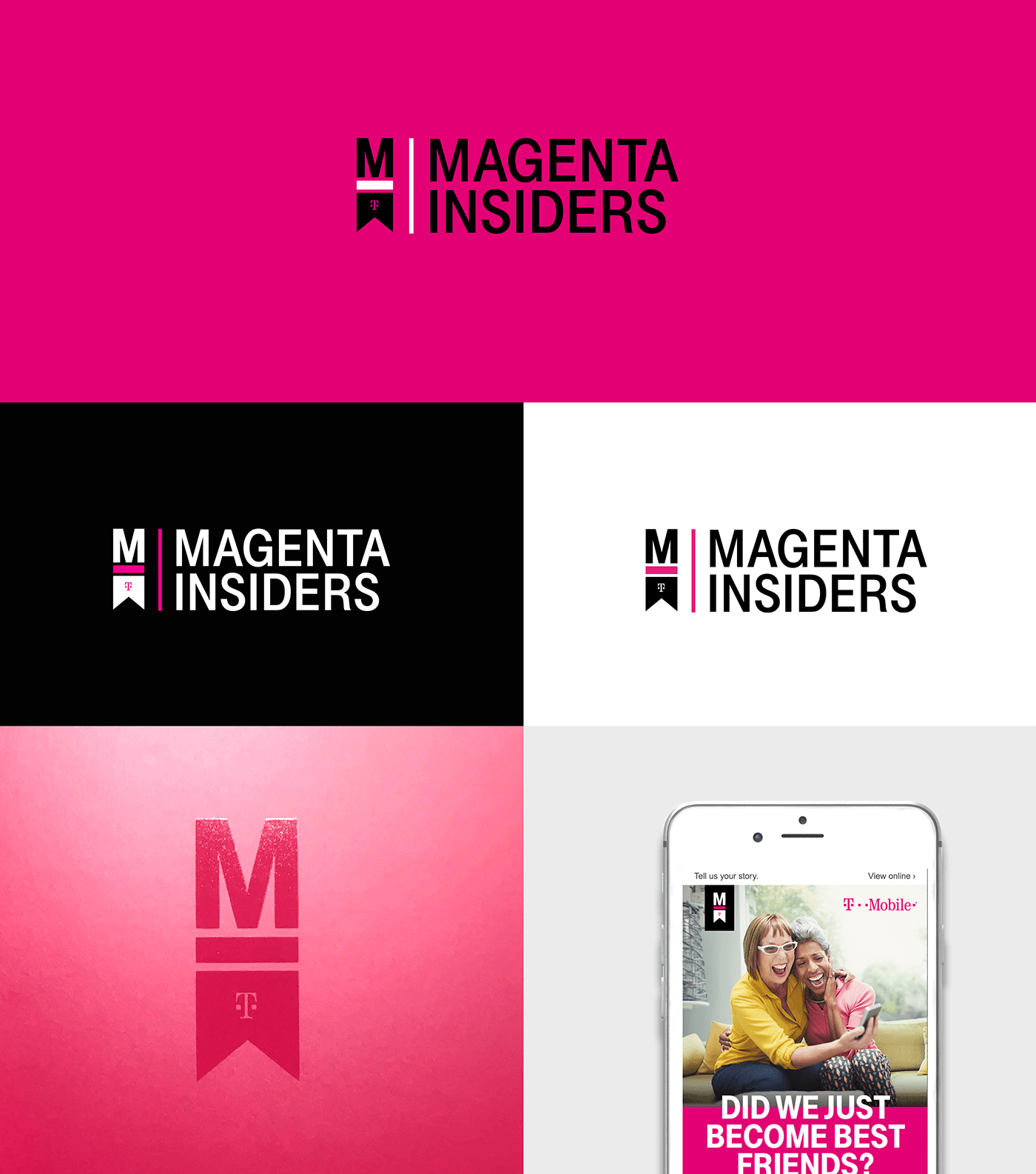 branding  digital lockups logo magenta print Programs T-Mobile