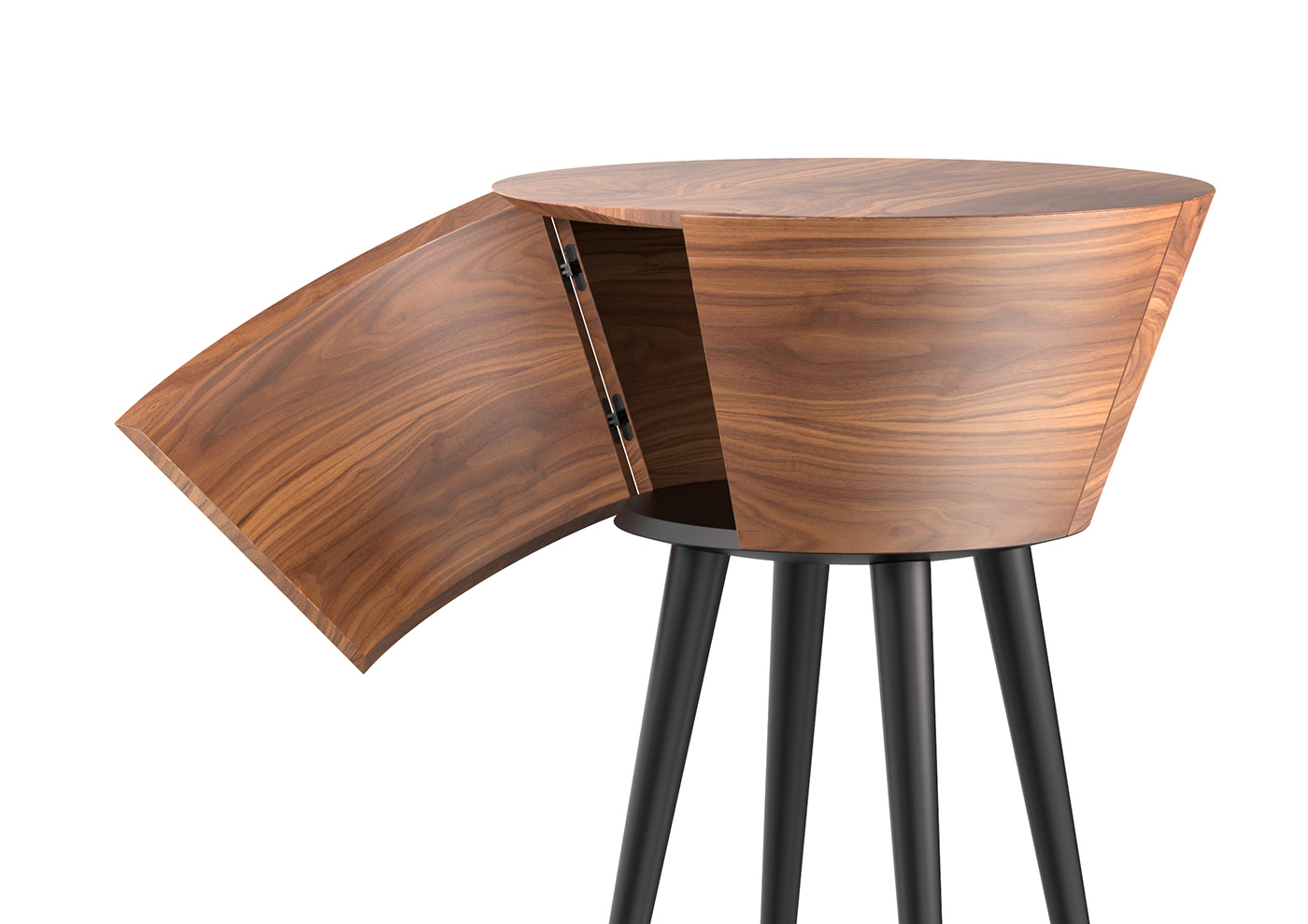 furniture sidetable walnut furnituredesign productdesig industrialdesign concept minimal storing door