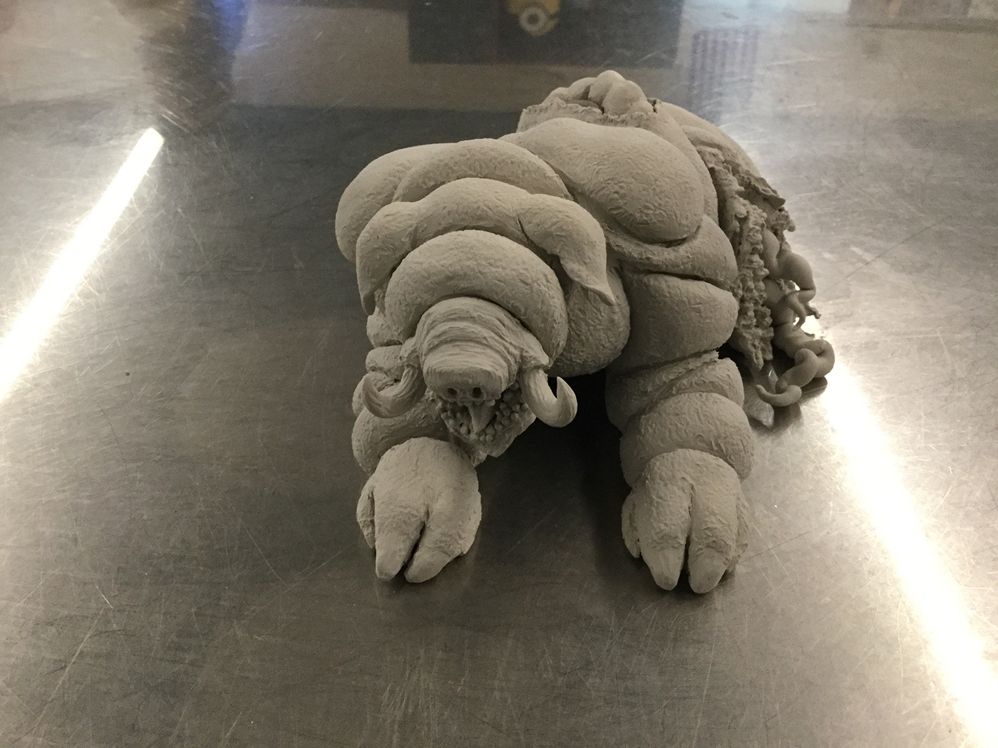 pig boar sculpture gore fat monster clay pop conceptart