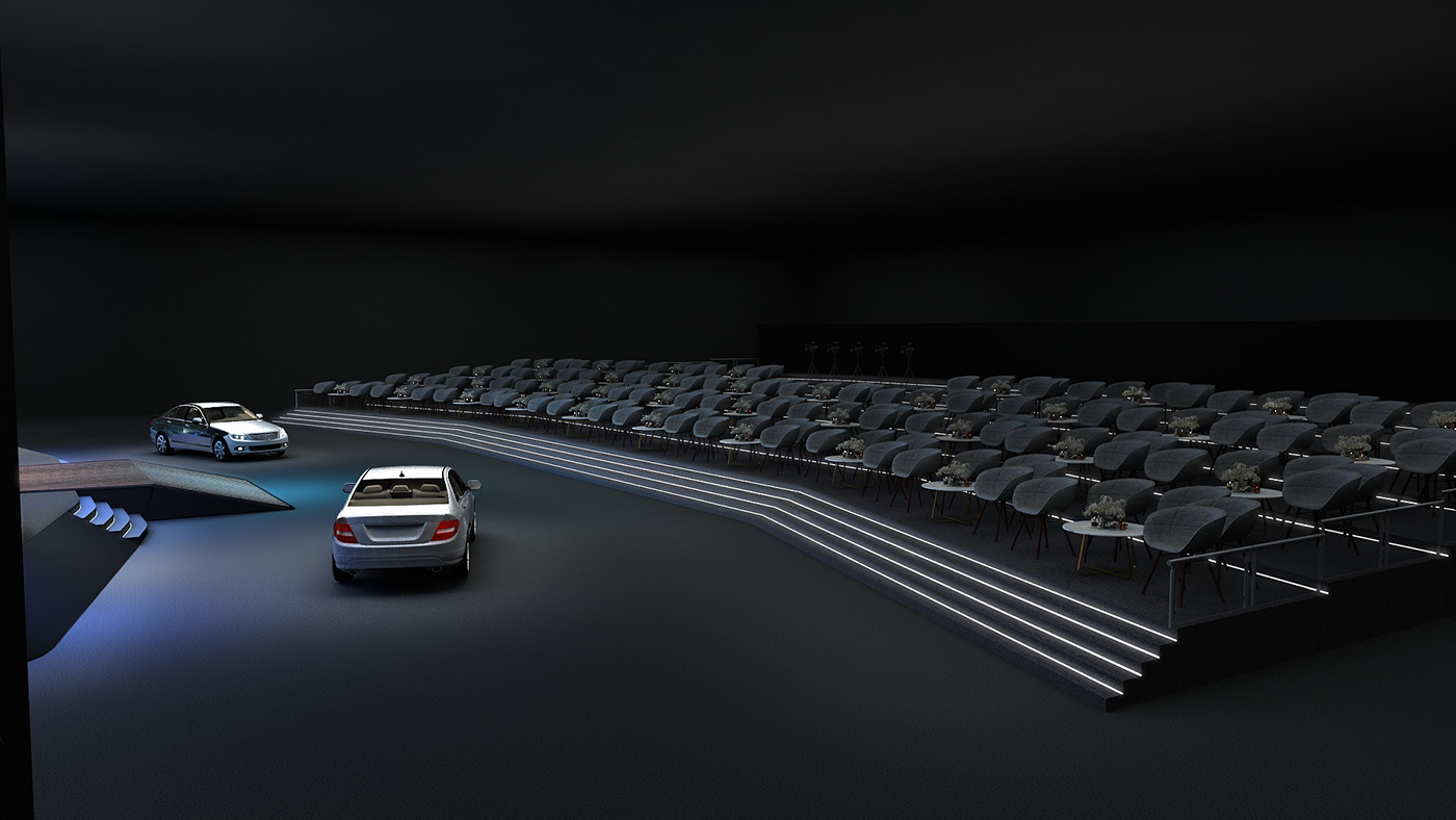 automotive   visualization 3ds max art direction  luxury event Creative Direction 