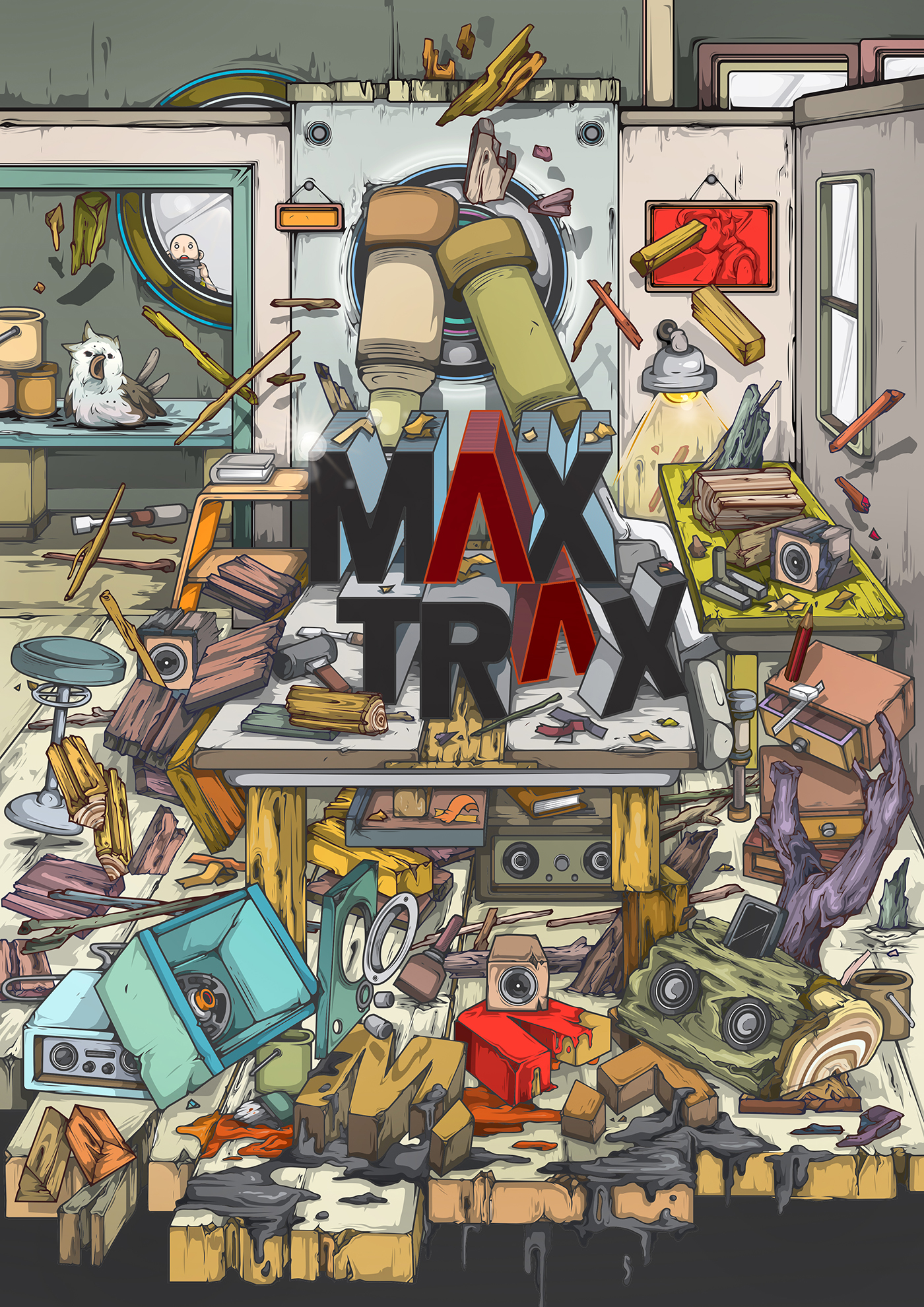 1000DAY MAX max schneider Illustrator cover music wood speaker bird