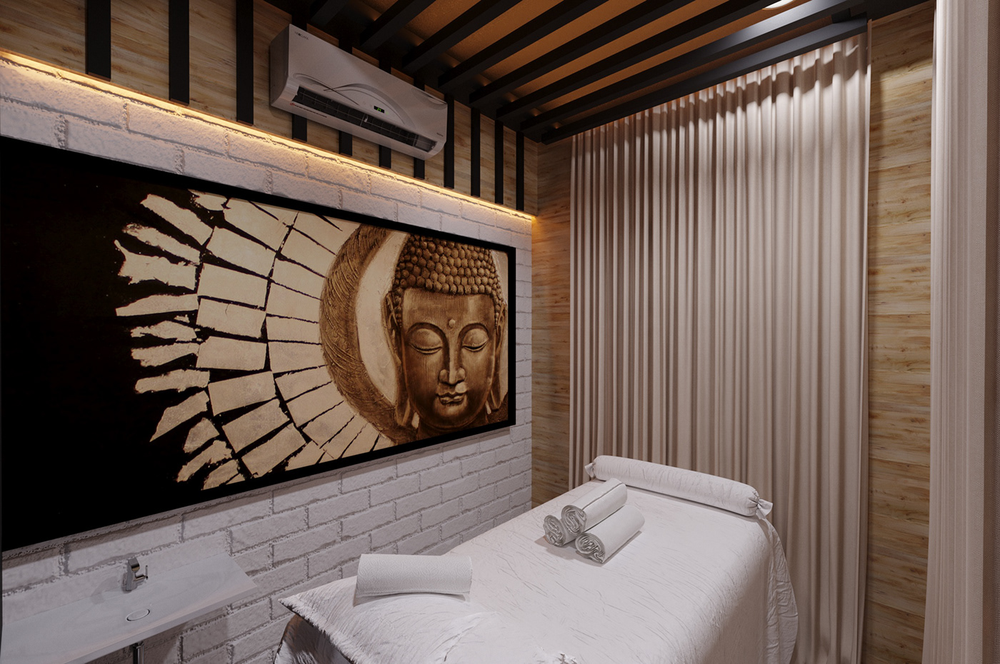 3D architectural gujarat India Interior interior design  modern saloon design Saloon valsad visualization