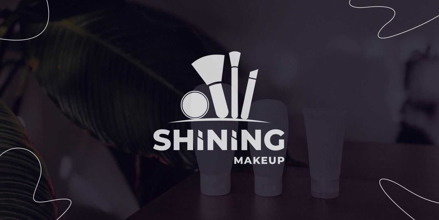 makeup logo Logo Design Logotype brand identity branding  Brand Design graphic design  visual identity Shinging Makeup