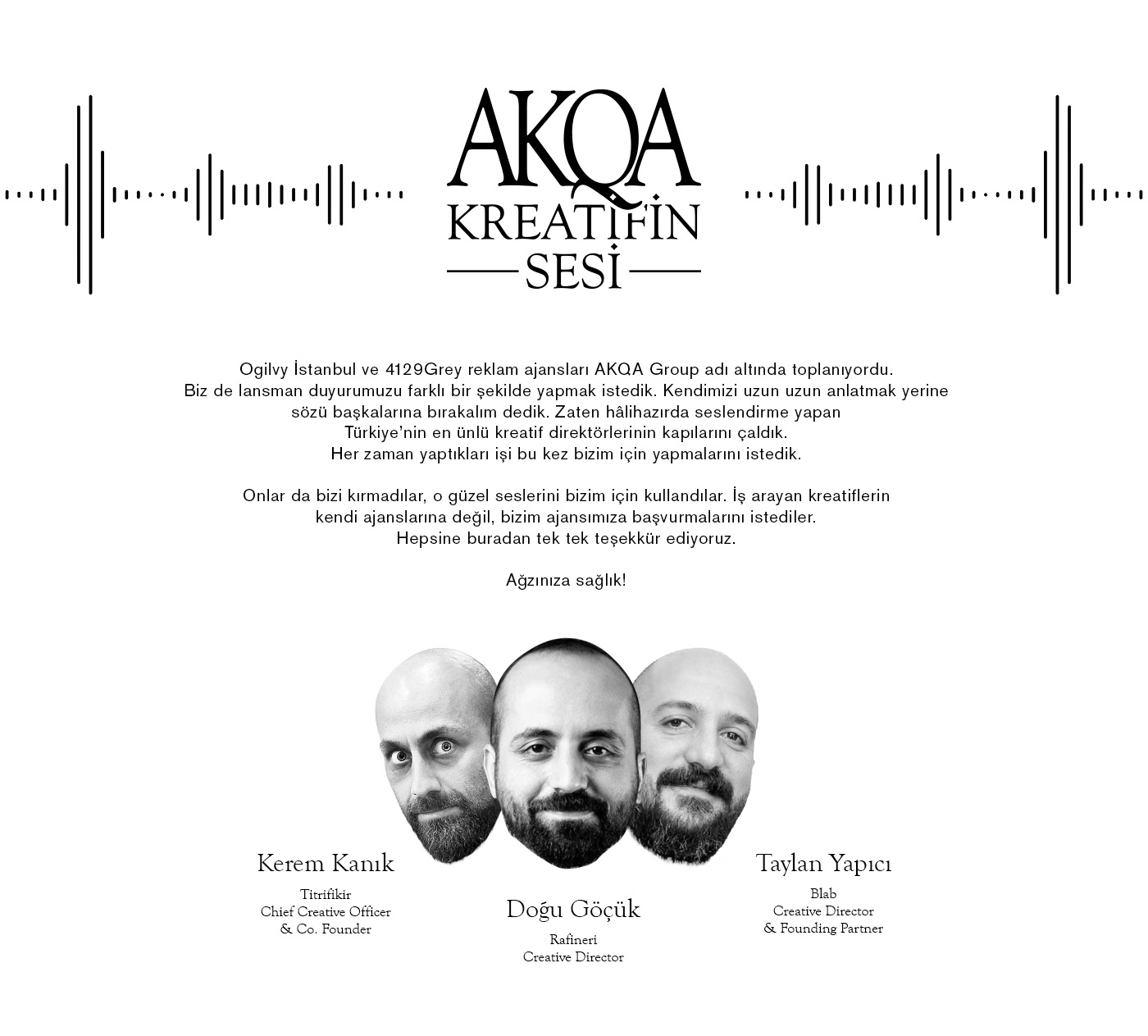 Advertising  agency brand concept Creative Director istanbul ogilvy Radio visual