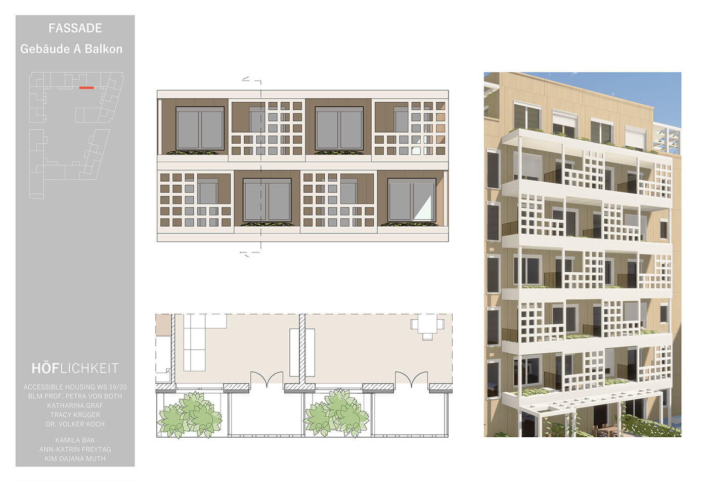 Accessible Housing ArchiCAD architecture bim-based design co-living karlsruhe Master student