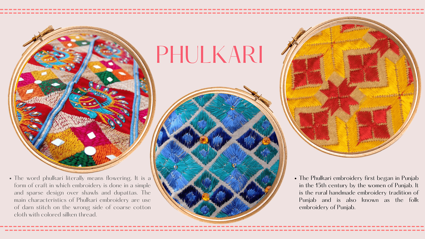CHIKANKARI craft Embroidery fashion design kantha Kashida Phulkari stitching Value Addition 