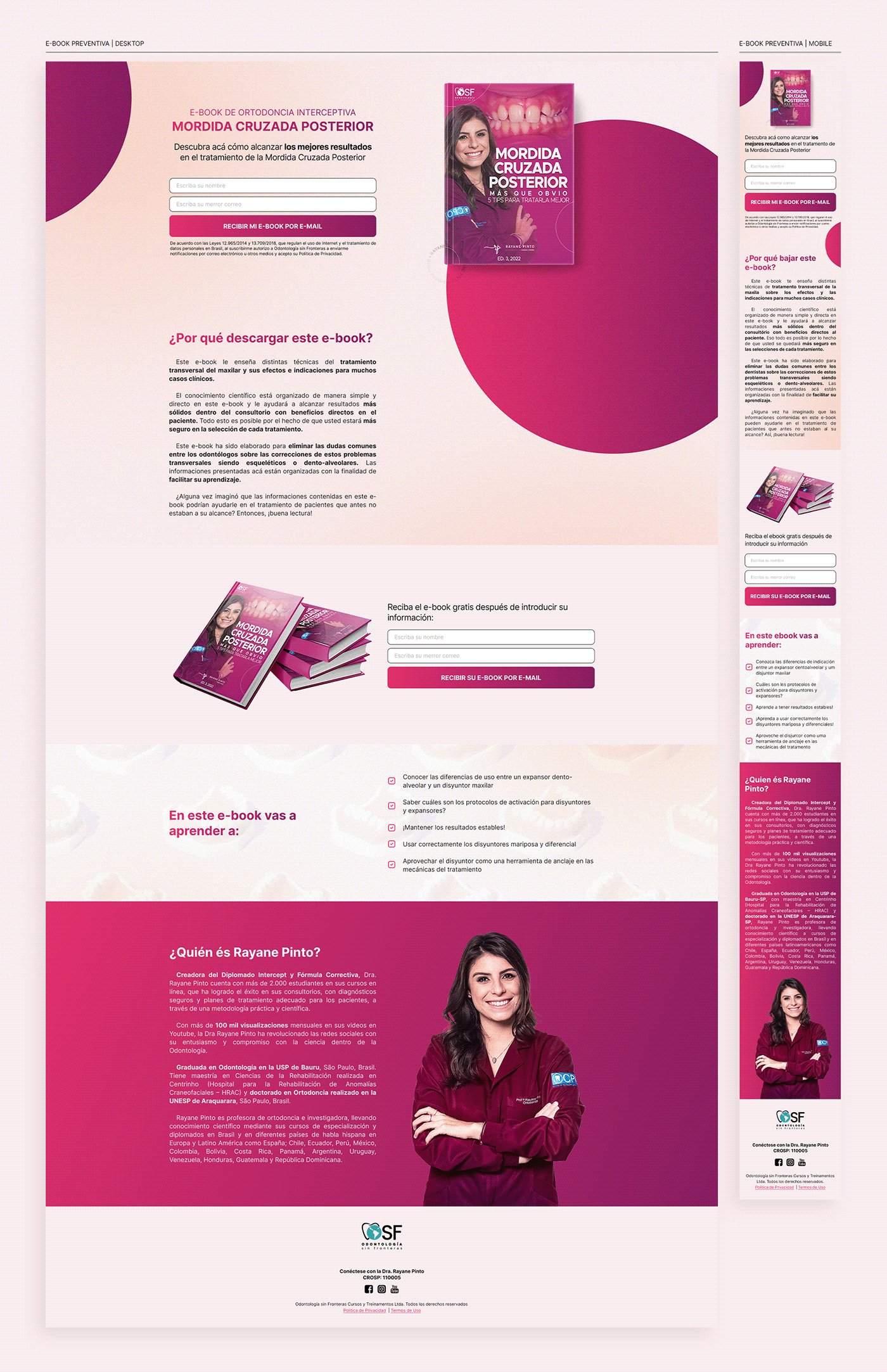 dentista ebook infoproduto lançamento landing page marketing digital Odontologia Página de captura rayane ui design