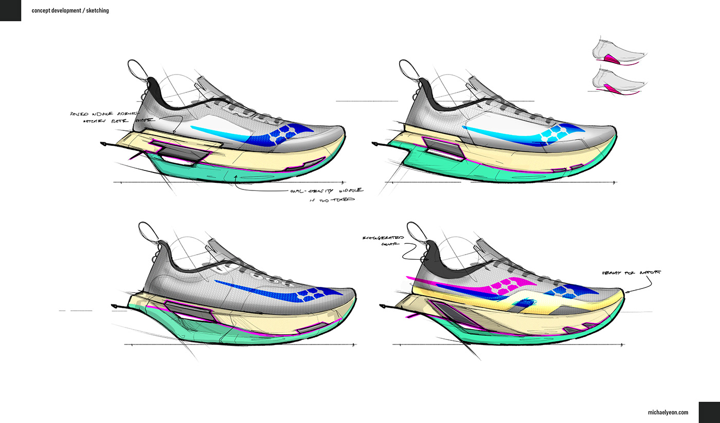 footwear design product design  running shoe saucony