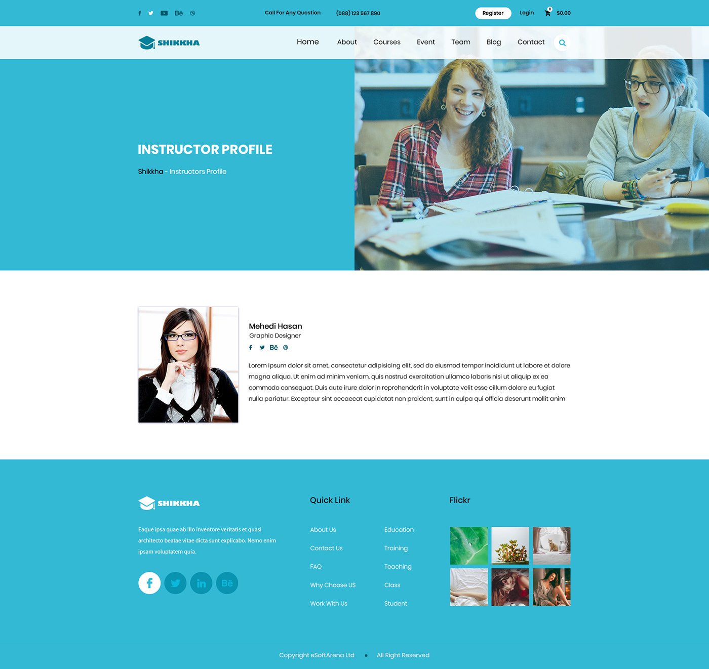 ui design UX design Web Design  user interface user experience graphic design  Education Website themeforest landing page design