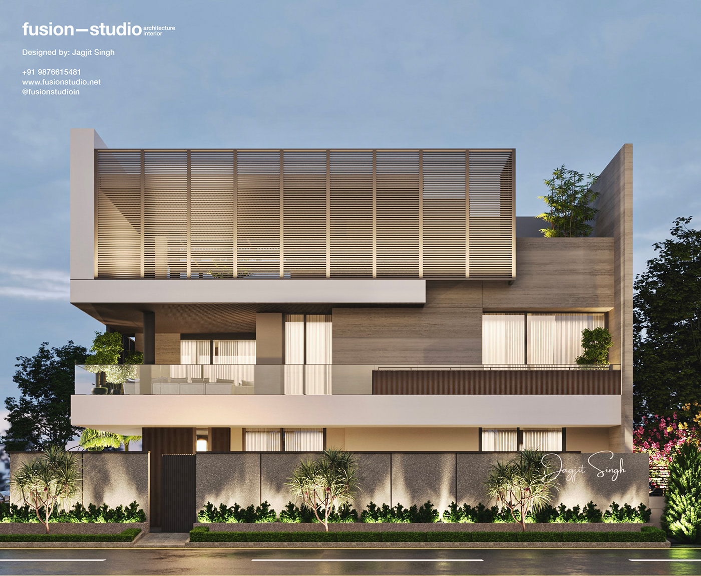 3ds max architecture casa corona Elevation exterior elevation facade house modern Residence