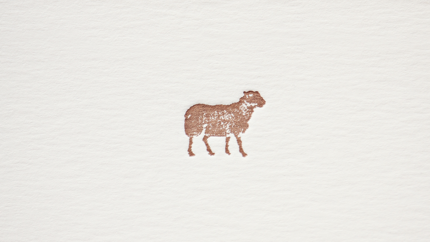 wool Clothing Fashion  handmade natural craft sheep print tag Label