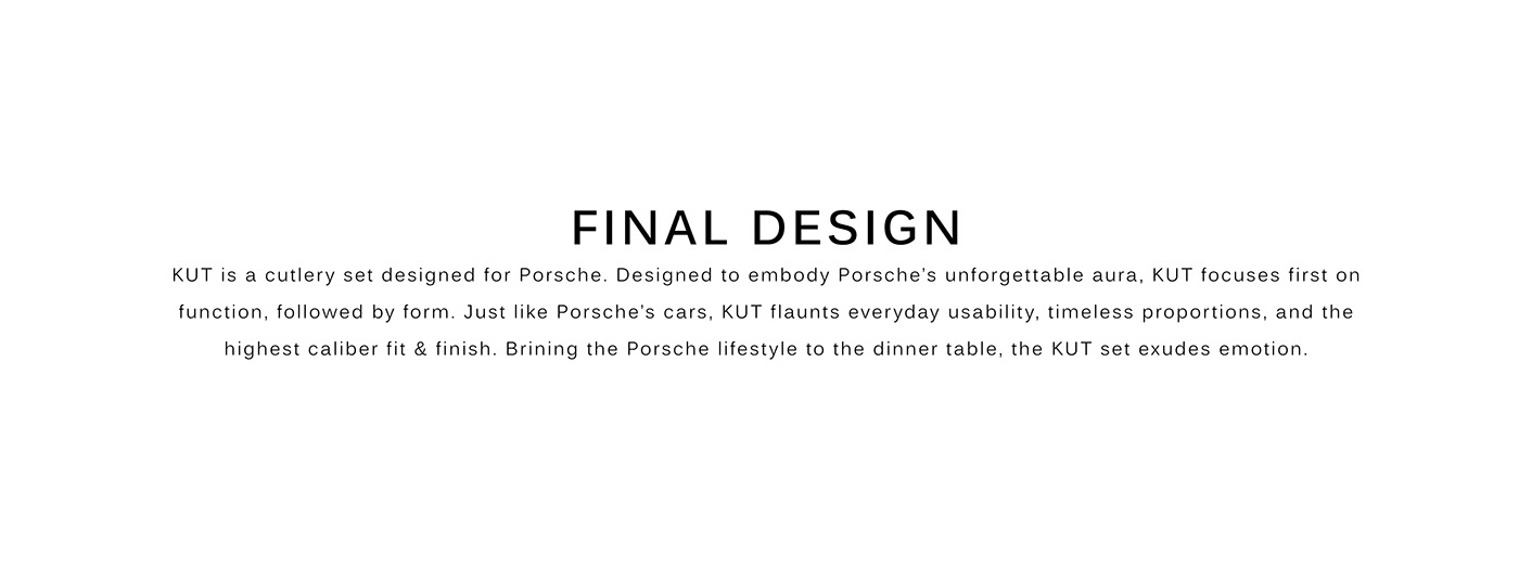 silverware Porsche cutlery Titanium utensils product design  industrial design  branding  automotive   Food 