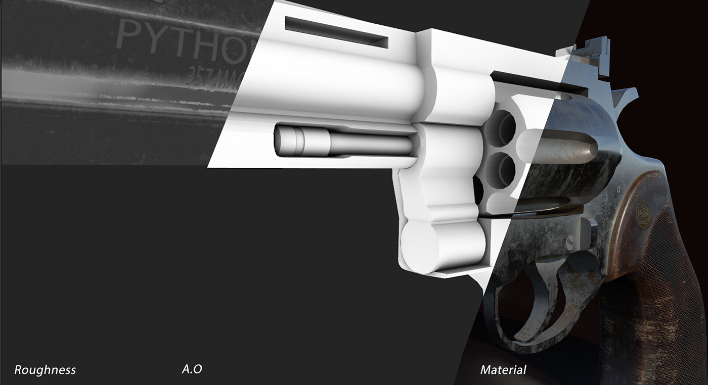 Weapon 3D Render 3d modeling 3D Texturing 3D Assets props Game Art Low Poly Hard Surface Modeling