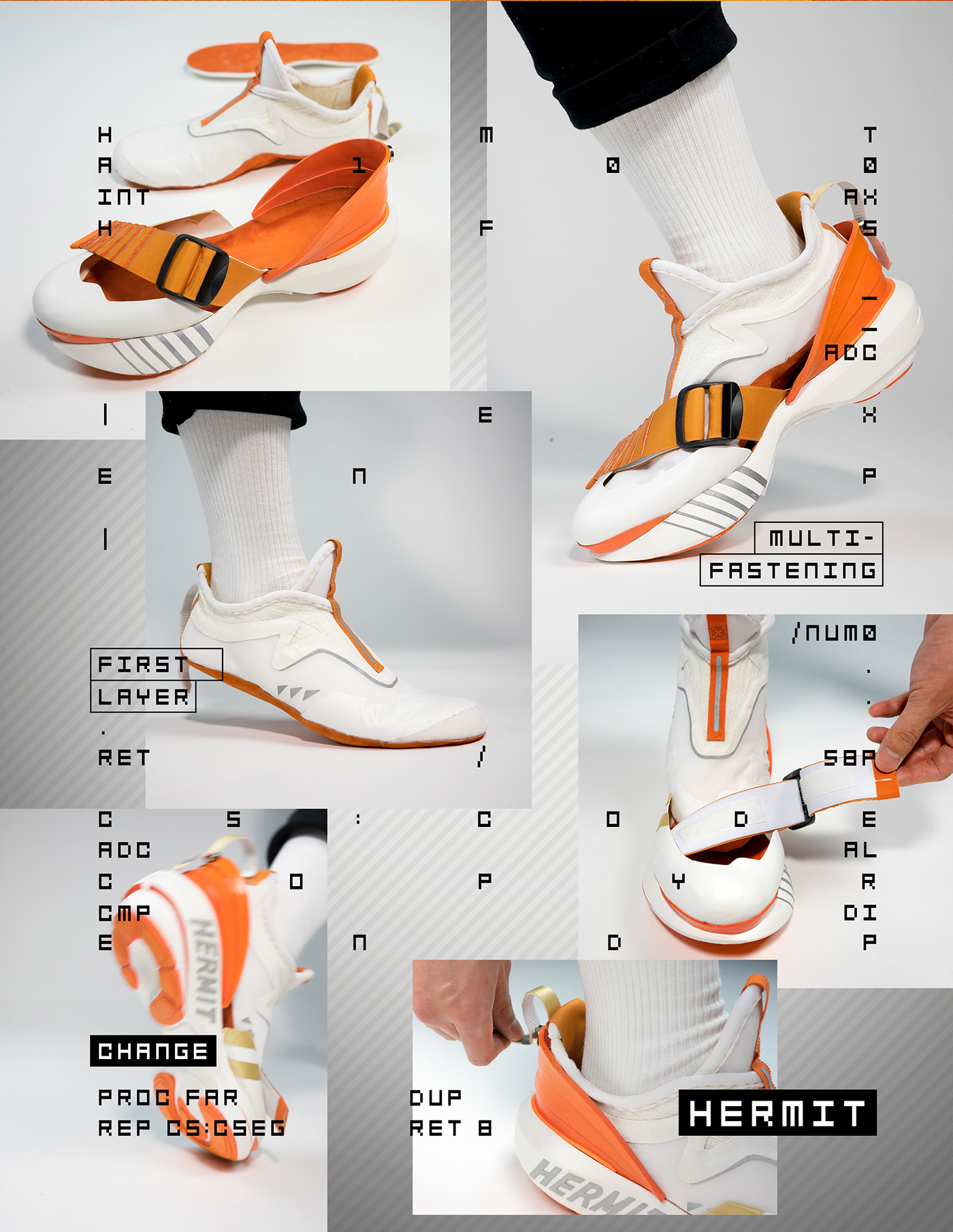 hermit sneakers shoes Fashion  footwear FUTURISM