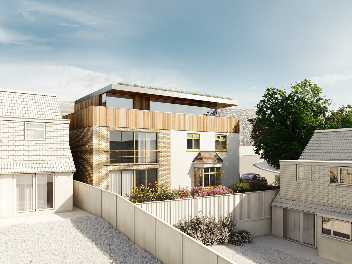 archviz building housing CGI Render architecture clayrender 3D planning viuslaization