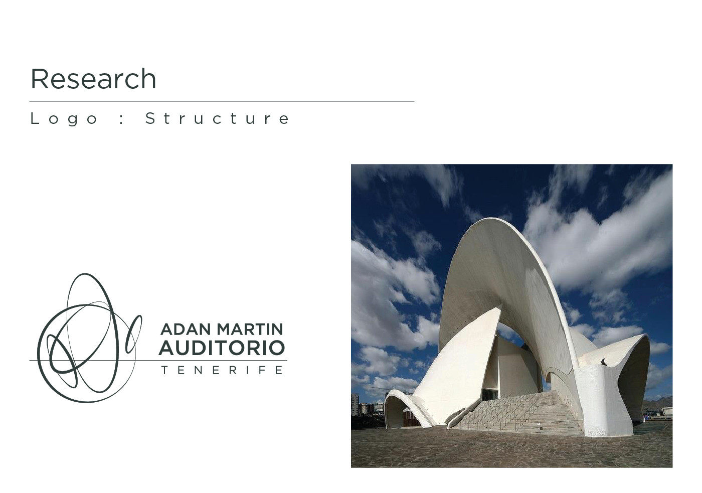 tenerife adan martin auditorio Visual Communication design visual identity Santiago Calatrava calatrava architect identity Dynamic logo grid presentation