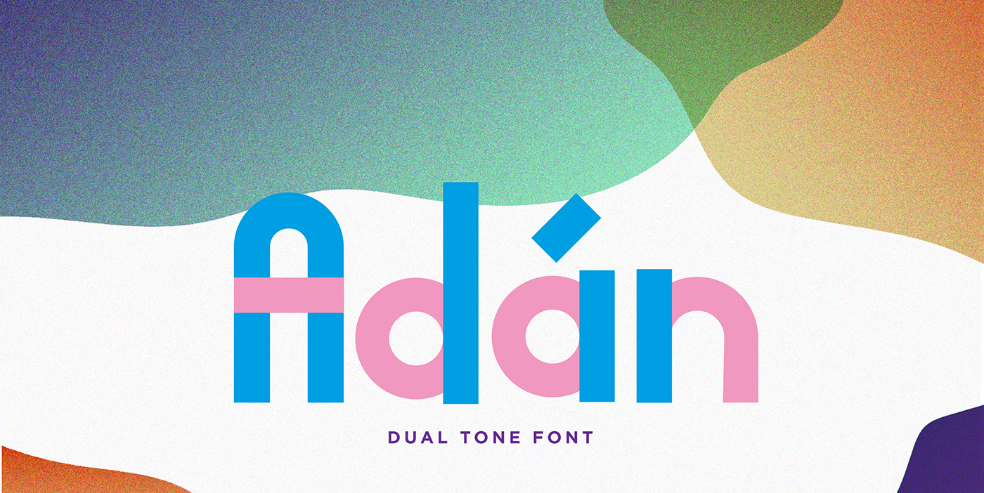 free type bold colors typography   Geometrical font