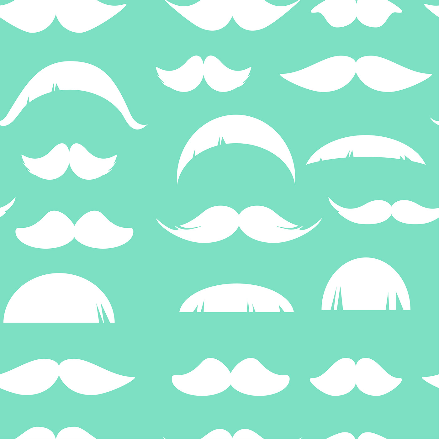 ILLUSTRATION  set vintage Fashion  Isolated mustache moustache face facial curly