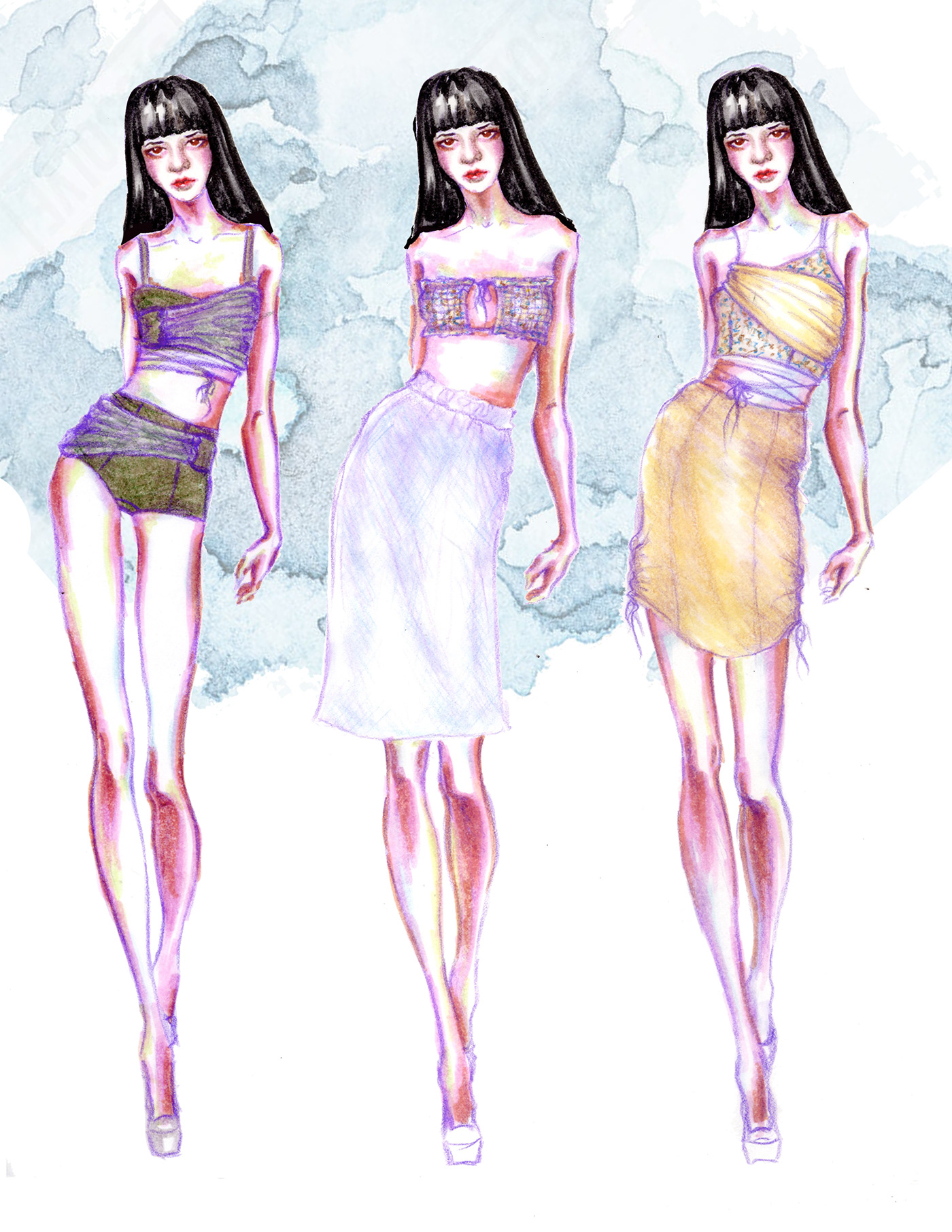 daywear fashion illustration fitnyc intimate apparel intimatewear lingeriedesign realistic render upcomingdesigners womenswear