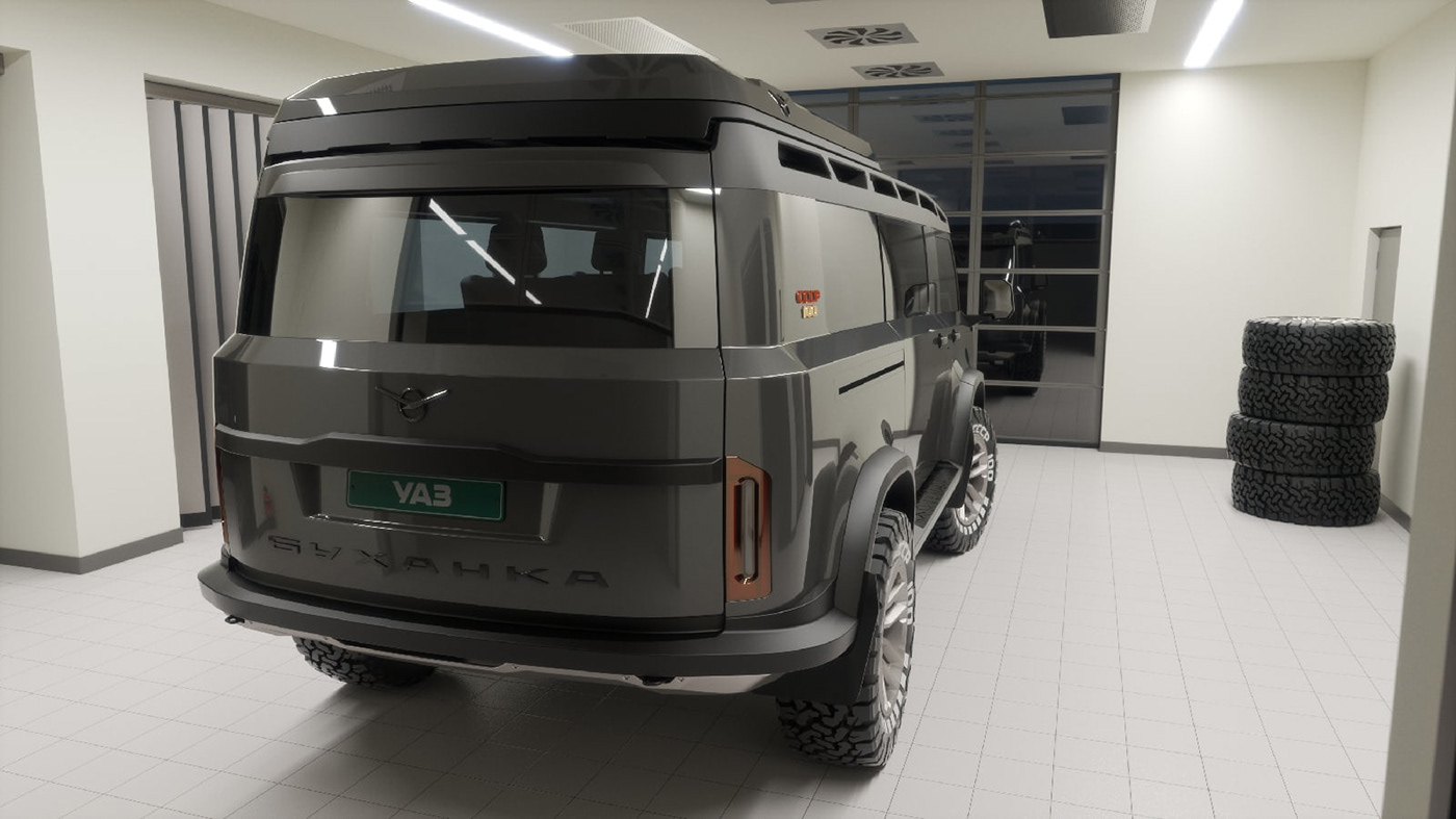 andreydavydov cardesign conceptcar Offroad Rhino3D UAZ uaz2022 uazbuchanka vray УАЗ