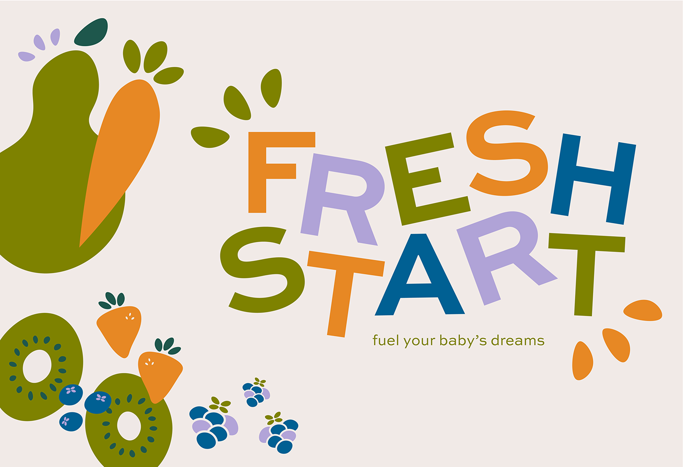 baby food branding  child Fruit KU Mockup Packaging Signage symbol target