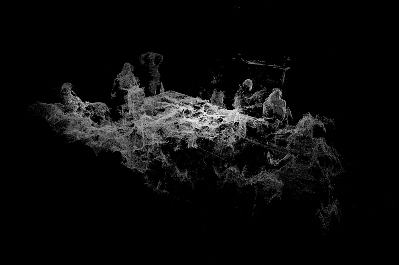 3D black and white blender Photography  photoshoot point cloud Render War mome ukraine