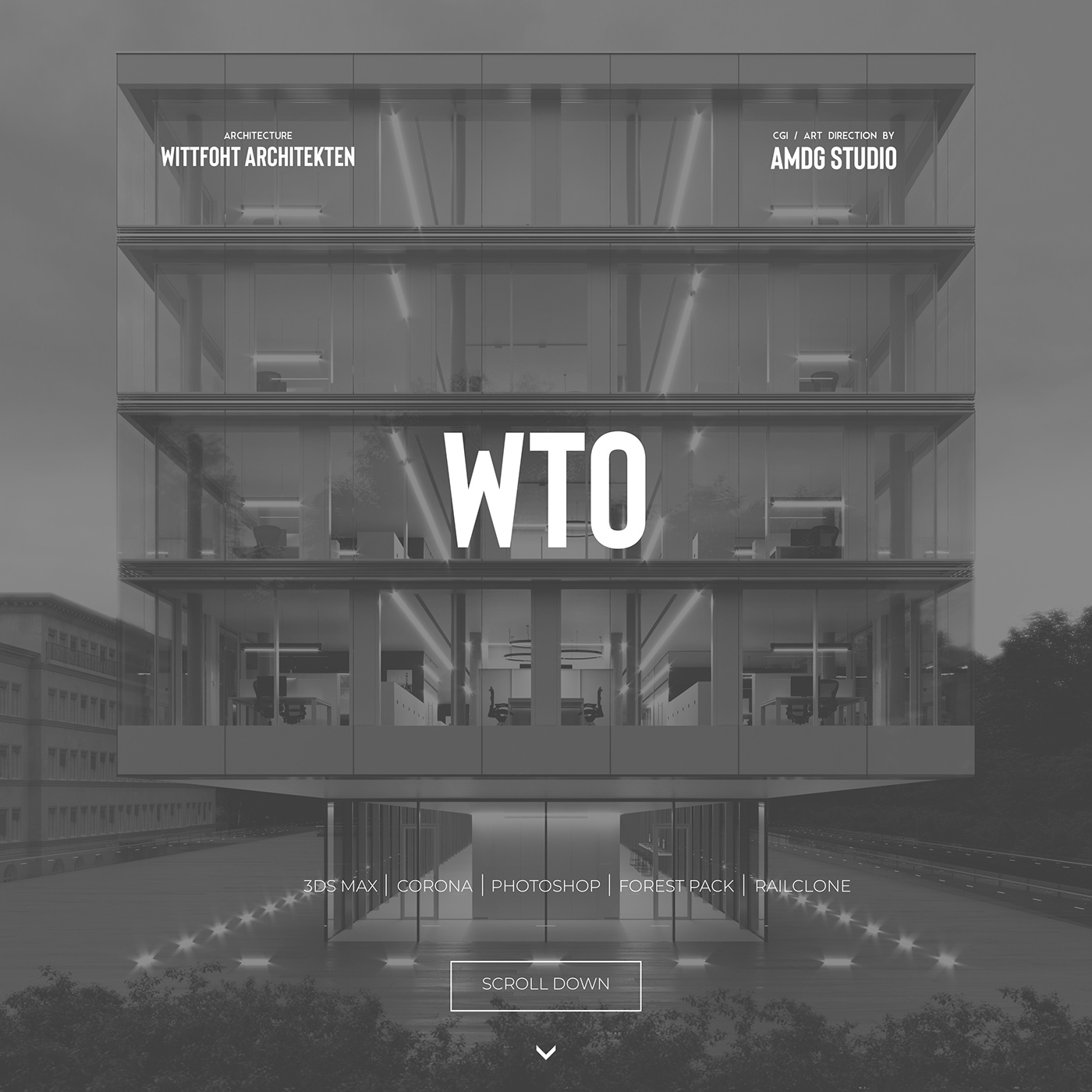 WTO CGI 3D architecture interior design  corona renderer photoshop