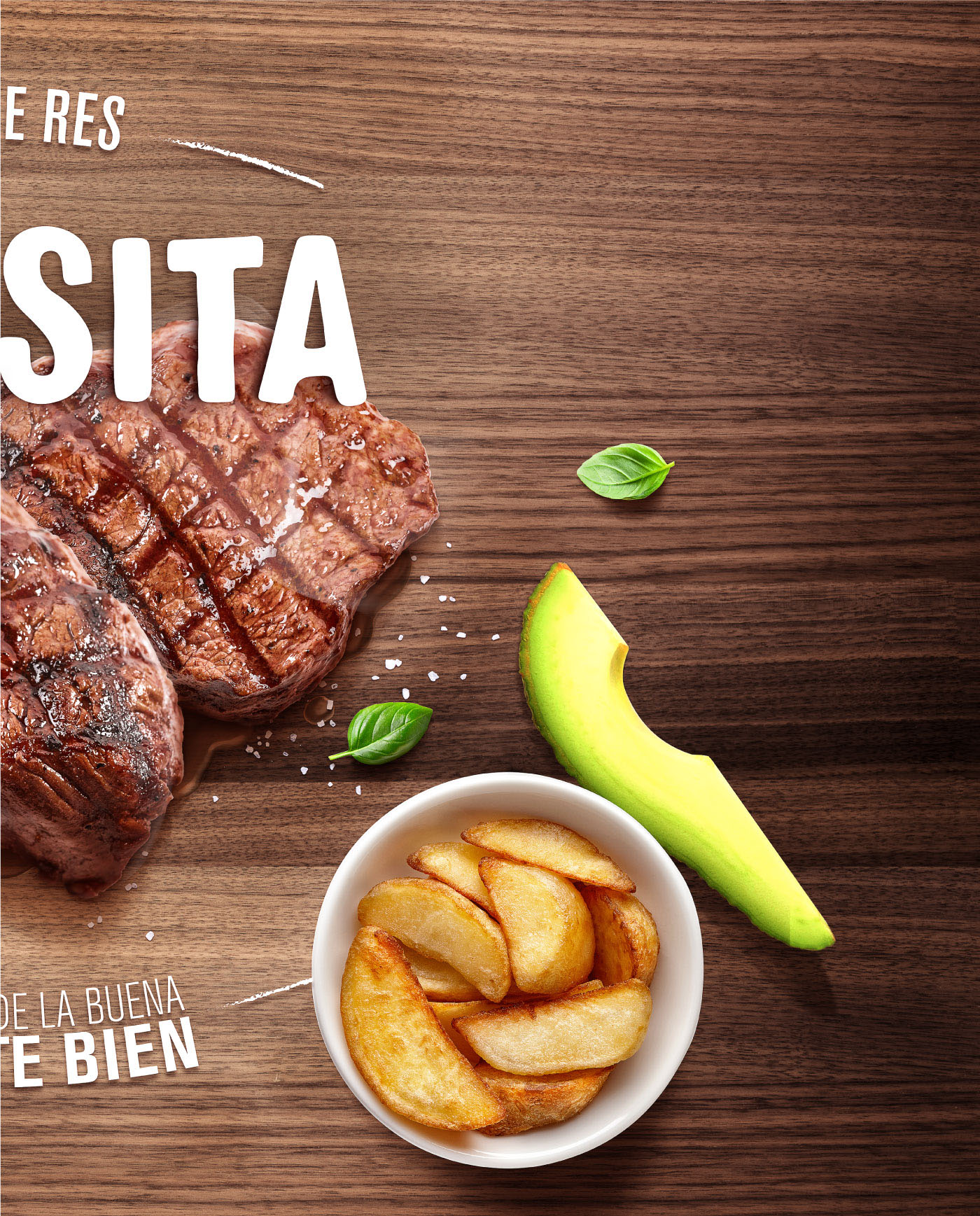 Campaña meat Food  publicity Advertising  photoshop BBQ menu desing retouch