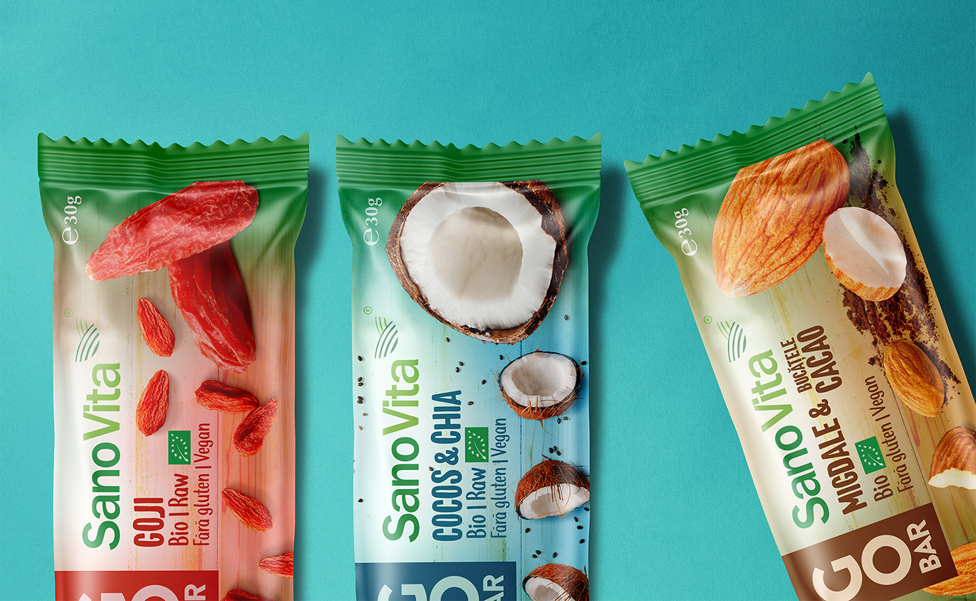 almond Chia Coconut Food  goji healthy oraganic Packaging Proteic Bar seeds