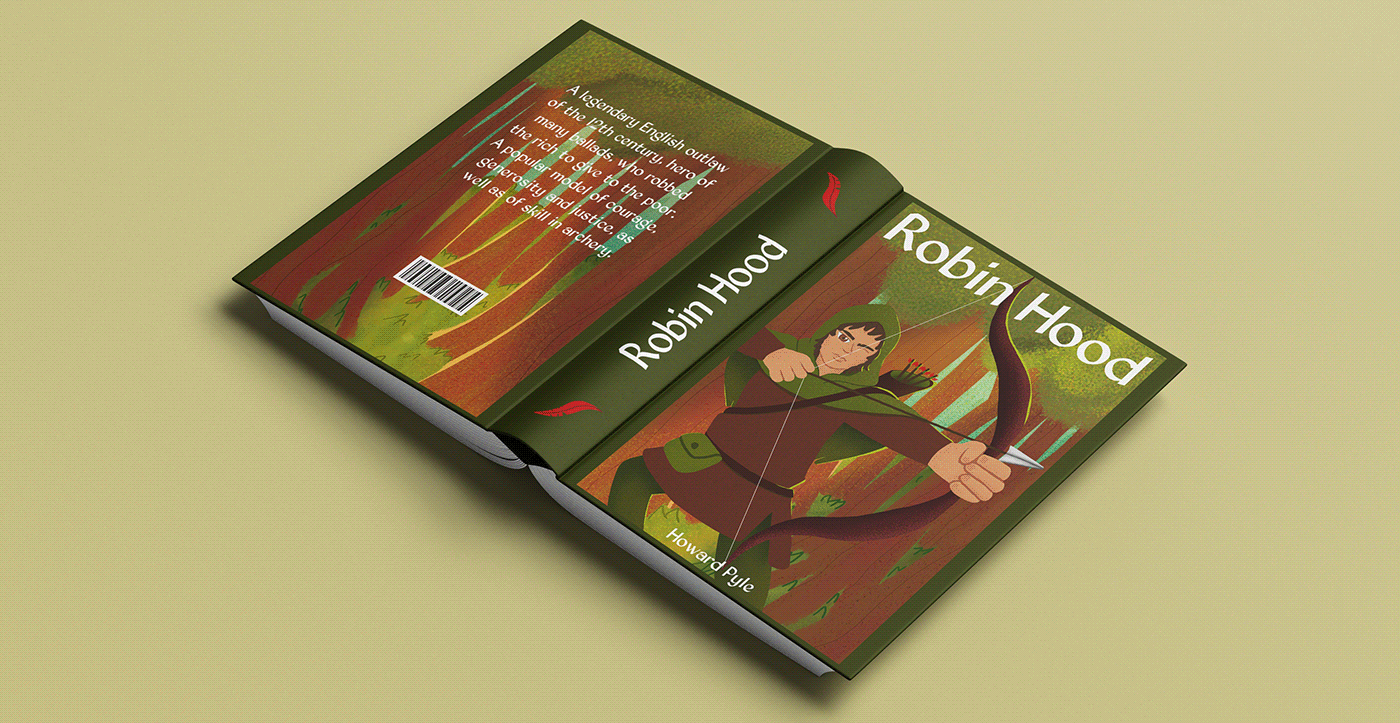 book editorial magazine Layout ILLUSTRATION  Digital Art  colorful painting   Robin Hood fantasy
