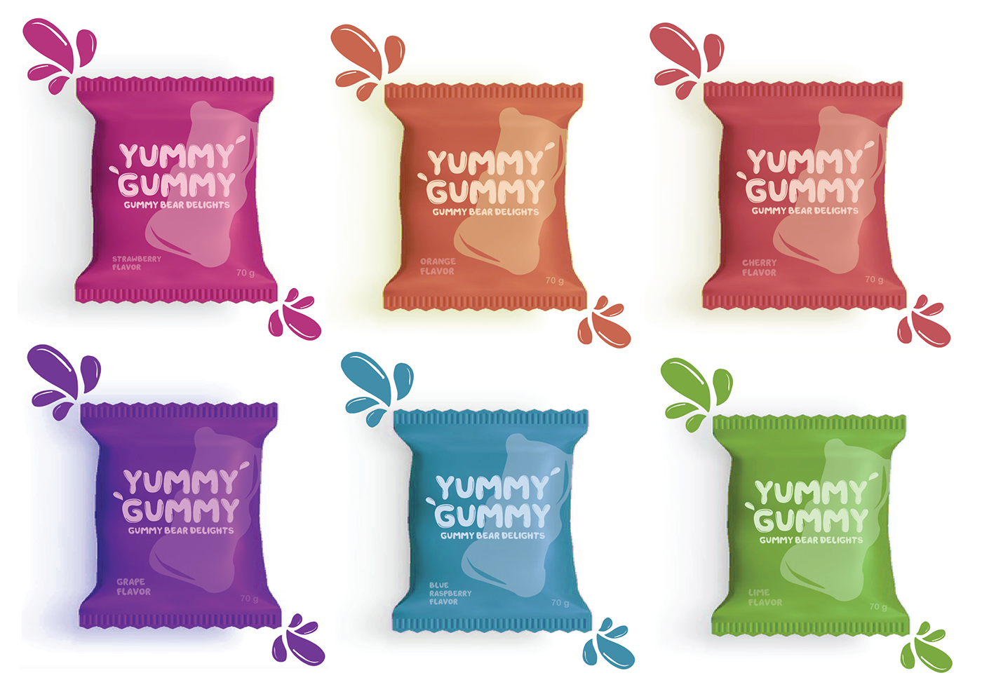 gummy snack sweet Packaging colorful children