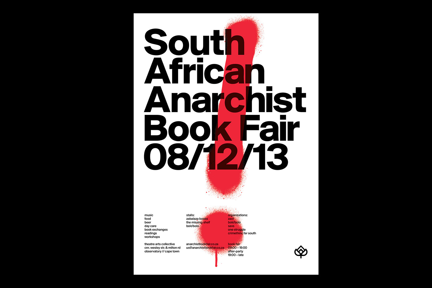 poster  anarchist  book  fair  ryan  Honeyball  Ryan Honeyball