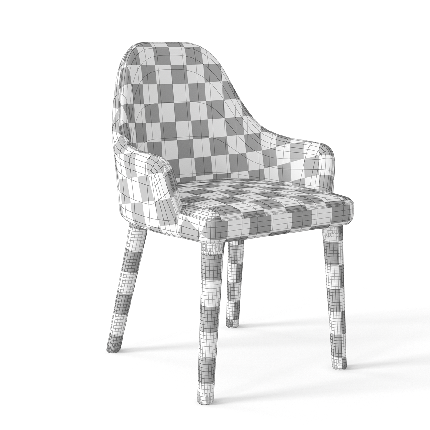 3D 3D model 3D Visualization chair fabric modern quilted